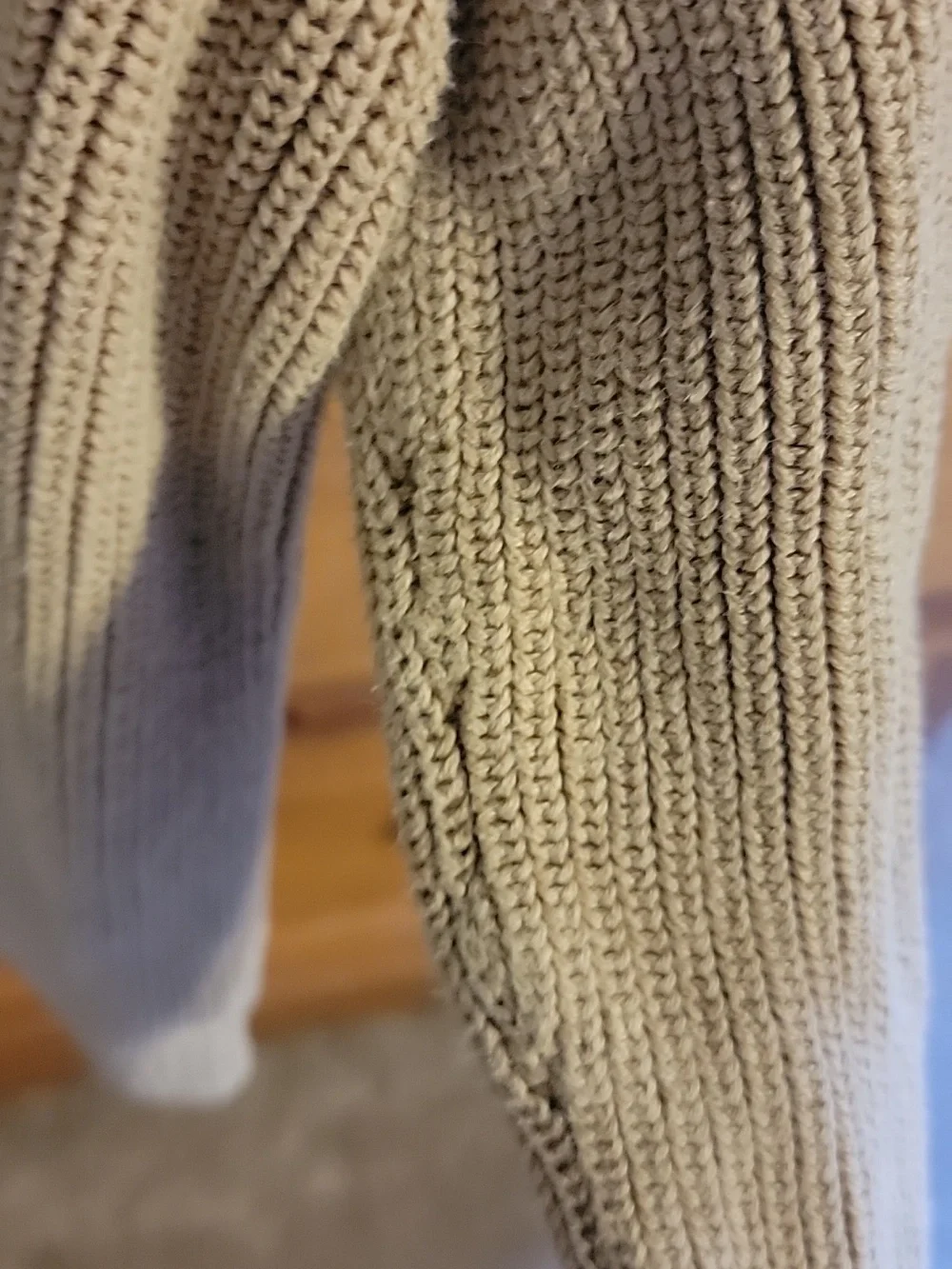 The Children's Place Beige Knit Quarter-Zip Sweater with Sherpa Collar